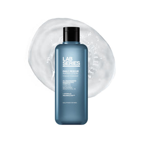 Lab Series Daily Rescue Water Lotion bottle closeup highlighting hydration boost.