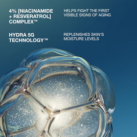 Lab Series Daily Rescue Water Lotion Niacinamide-Resveratrol complex highlight.