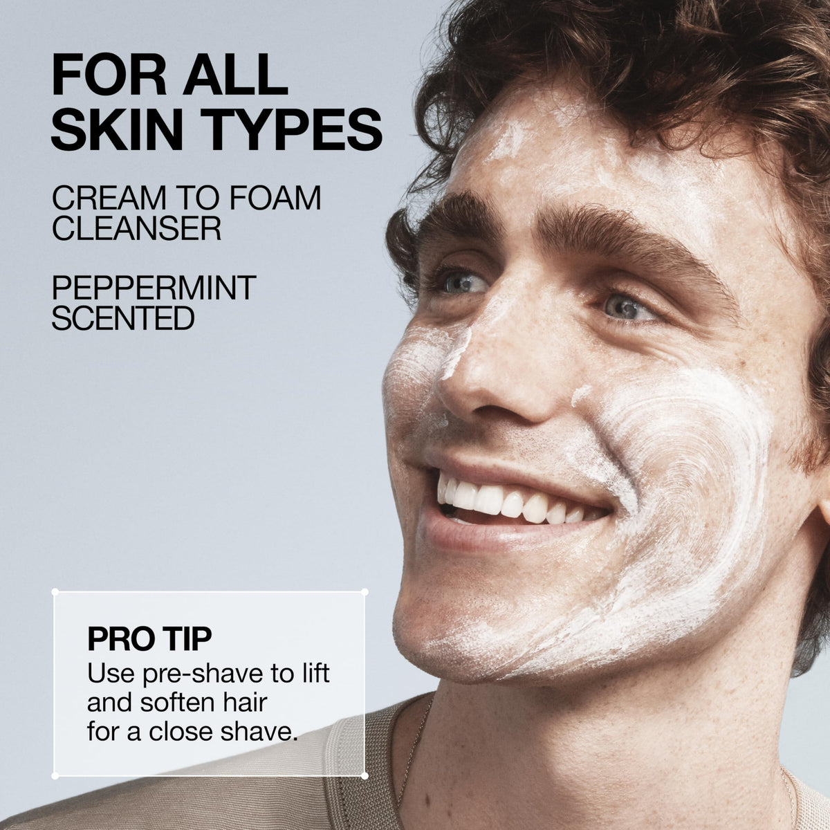 Lab Series All-In-One Face Wash cream-to-foam lather delivers a deep cleanse