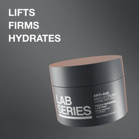 Lab Series Max LS jar close-up highlights rich hydration.