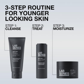 Lab Series Max LS on male facial skin suggests a refreshed, youthful look.