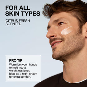 Lab Series Max LS texture close-up emphasizes peptide-powered smoothing.