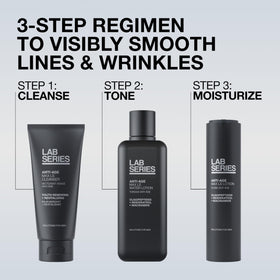 Lab Series Max LS Lotion men's skincare routine for mornings.