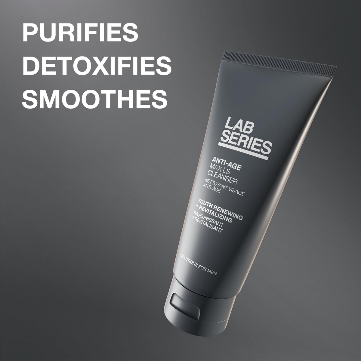 Lab Series Max LS cleanser foamy lather demonstrates rich cleansing action for smoother skin
