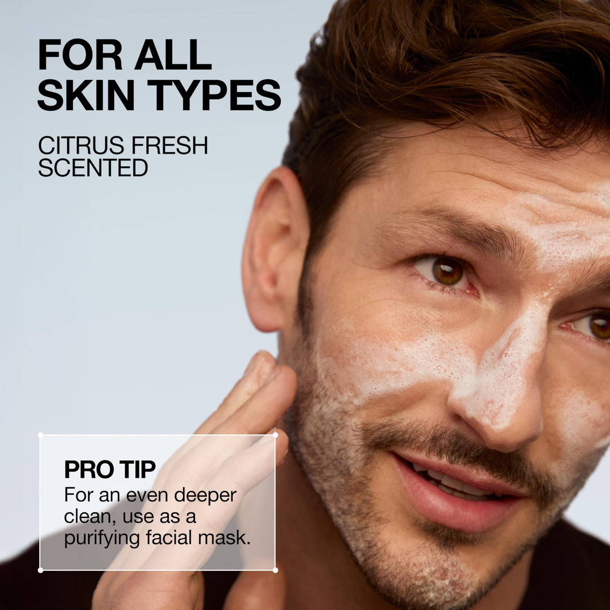 Lab Series Max LS cleanser close-up with Hyaluronic Acid highlights hydration during cleansing