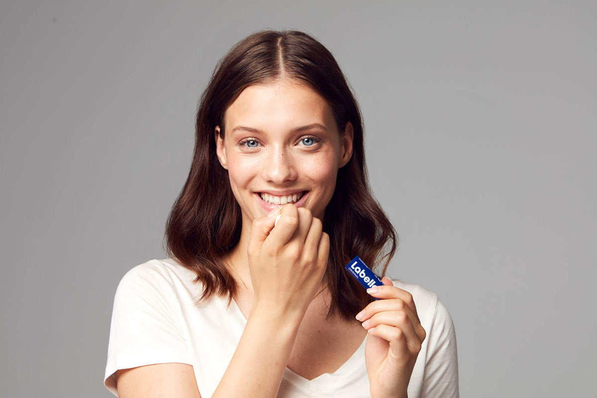Labello Original Lip Balm applying on lips for everyday hydration