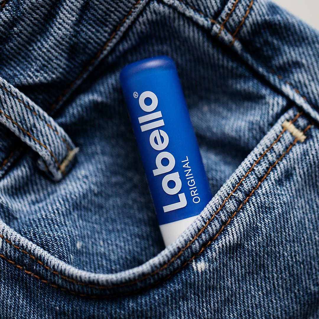 Labello Original Lip Balm minimalist packaging emphasizing simple, mineral-free lip care