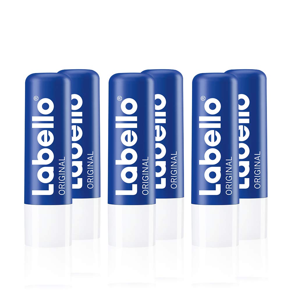 Labello Original Lip Balm pack6 front view, portable moisture