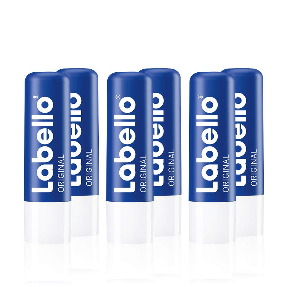 Labello Original Lip Balm pack6 front view, portable moisture