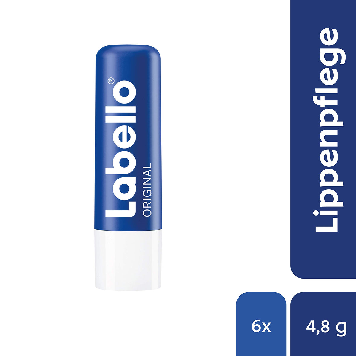 Labello Original Lip Balm tubes close-up highlighting smooth hydration
