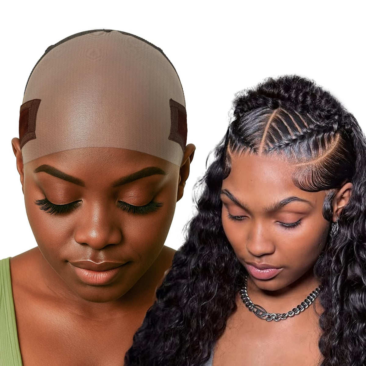 Close-up of Labhairs Lace-MAX lace highlighting natural parting options