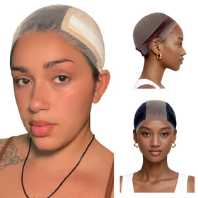 Labhairs wig cap grip band close-up showing secure hold and scalp comfort