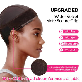 Labhairs adjustable closure ensures a comfortable, glueless fit
