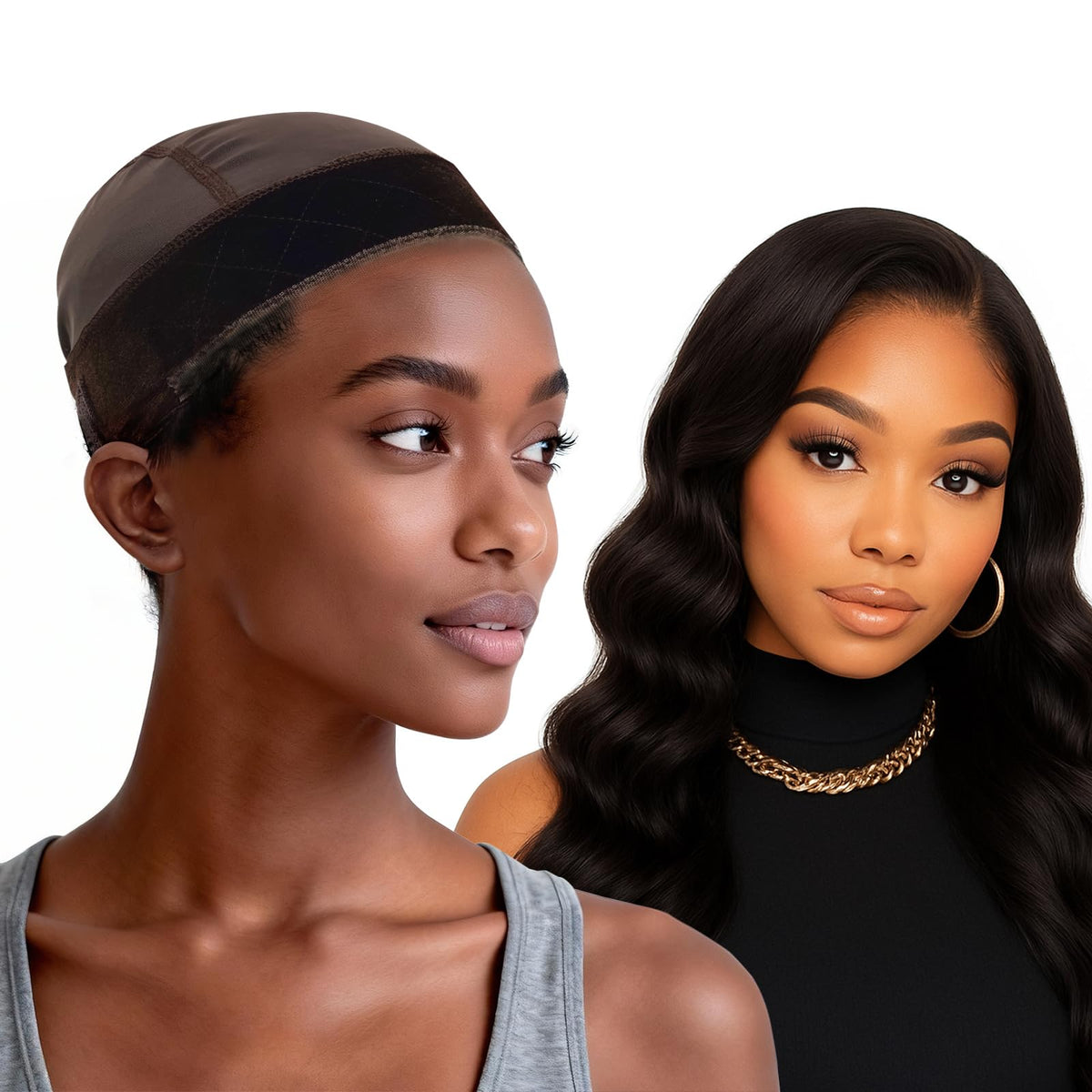 Labhairs Wig Grip Cap band close-up showing secure, non-slip wear