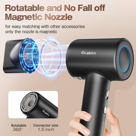 Labiim Hair Dryer quiet operation minimizes noise during styling.