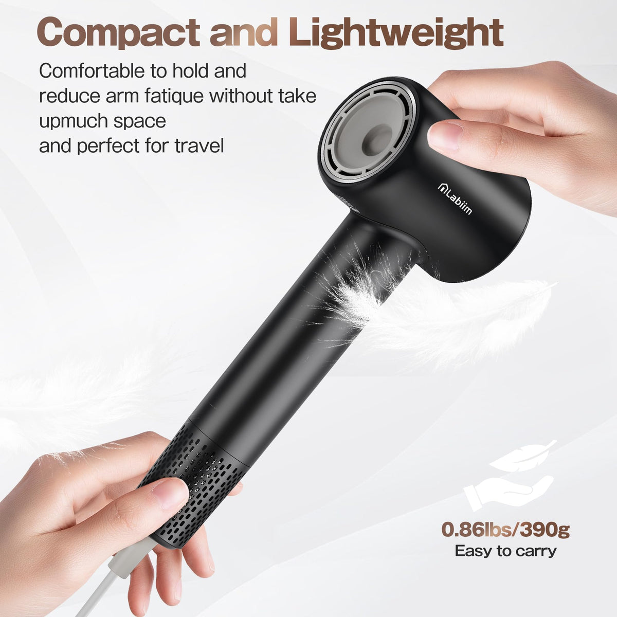 Labiim Hair Dryer safety shutdown prevents overheating for peace of mind.