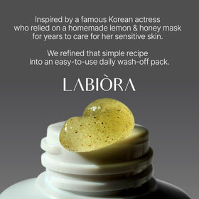 Labiora lemon honey face mask finish with rinse leaves refreshed glow and smooth feel.