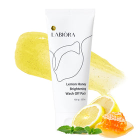 Labiora lemon honey face mask jar showing creamy texture for radiant hydration.