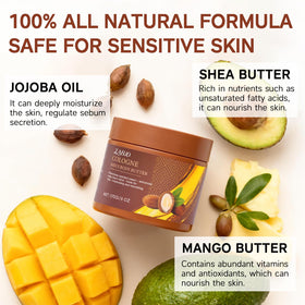 LABJD body butter moisturizing cream texture highlighting deep hydration