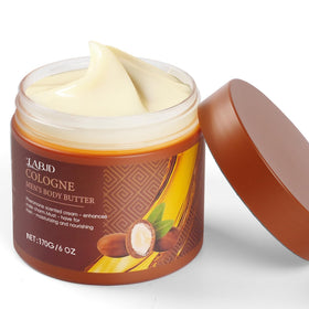 LABJD cologne body butter fragrance closeup showing long lasting masculine scent