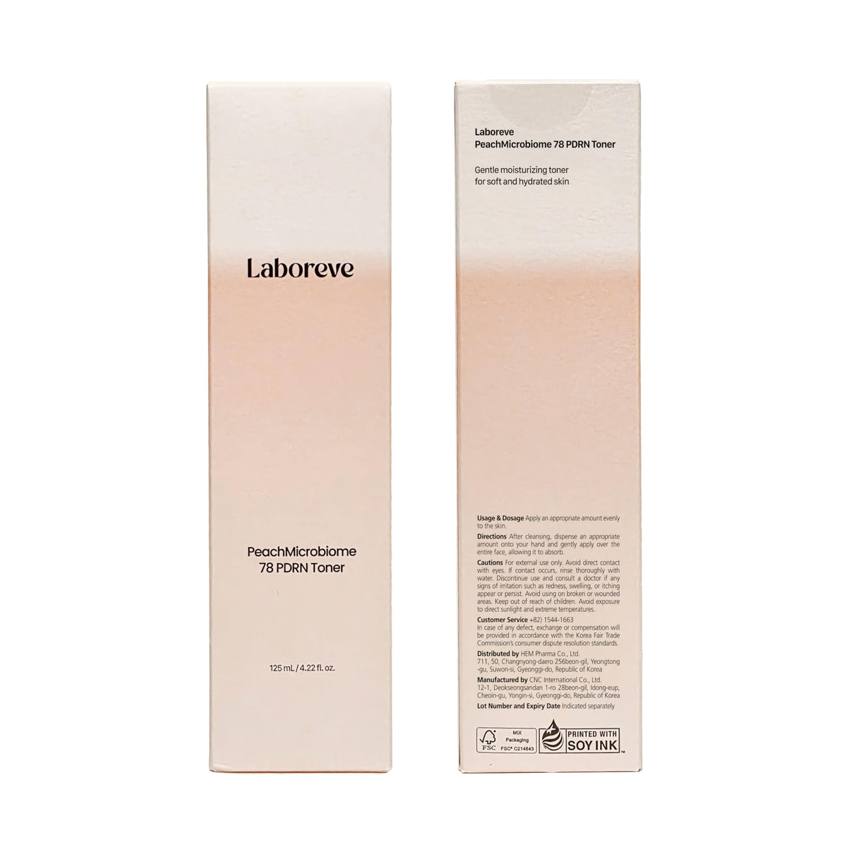 Laboreve PeachMicrobiome glow after use suggests refreshed, balanced skin