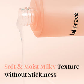 Laboreve PeachMicrobiome ingredients close-up spotlights peach ferment and niacinamide