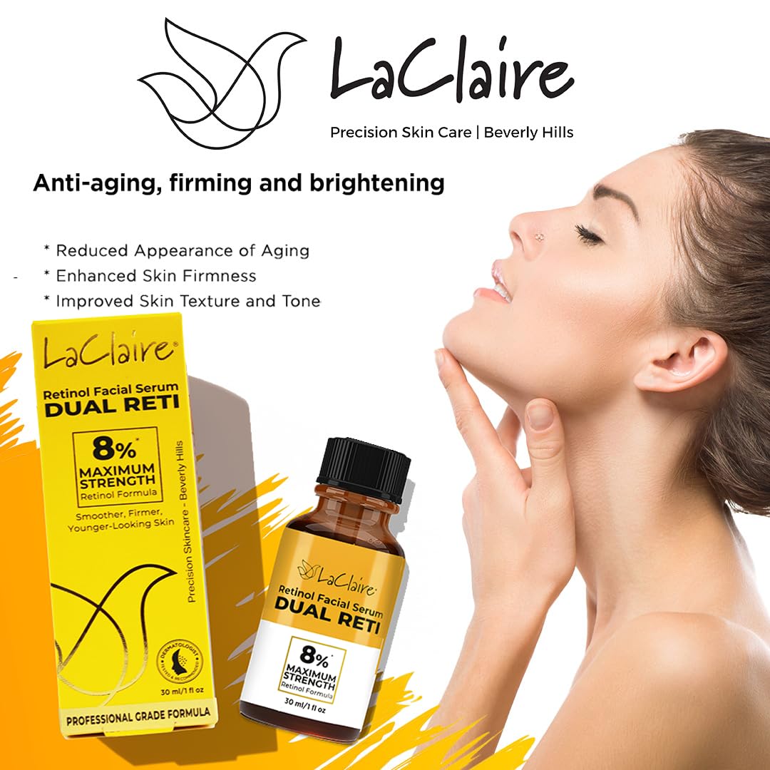LaClaire Retinol Complex dropper dispenses a silky oil for fast absorption.