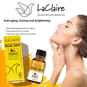 LaClaire Retinol Complex dropper dispenses a silky oil for fast absorption.