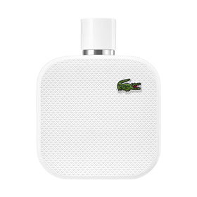 Lacoste L.12.12 Blanc EDT bottle close-up for a crisp, confident everyday presence.