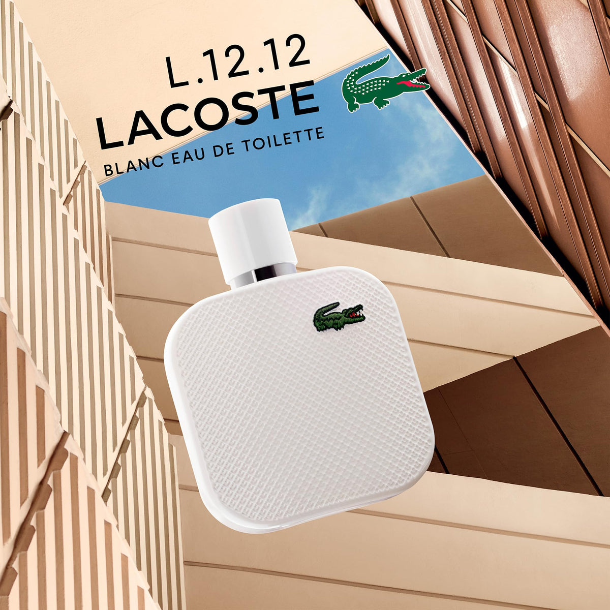 Lacoste L.12.12 Blanc EDT spray action releasing fresh versatility for any occasion.