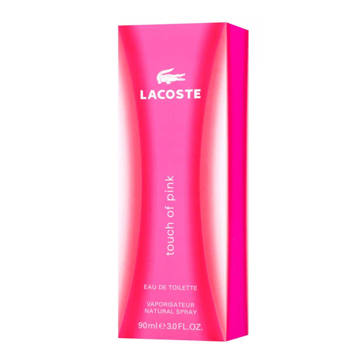 Lacoste Touch of Pink spray action illustrating a light, even mist for everyday use