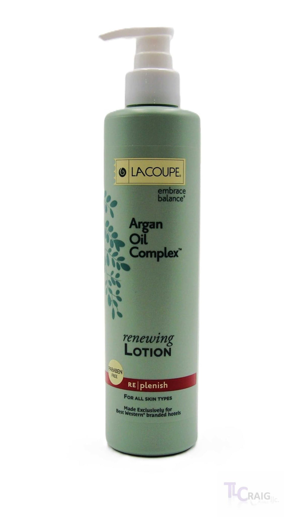 LACOUPE Embrace Balance bottle showing Argan Oil Complex for daily hydration