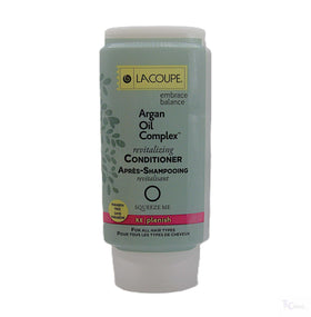 LACOUPE Embrace Balance pump bottles—convenient at-home hair care routine.