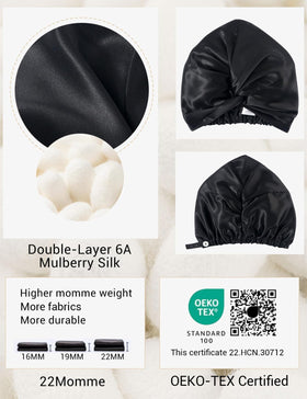 LaCourse bonnet back view highlights adjustable elastic and button