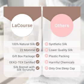 LaCourse bonnet pictured on bed before sleep for nightly routine