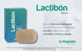 Lactibon Syndet pH 3.5 lactic acid note suggests skin-friendly cleansing benefits.