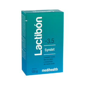 Lactibon Syndet pH 3.5 soap bar skin-clear action for daily balance.