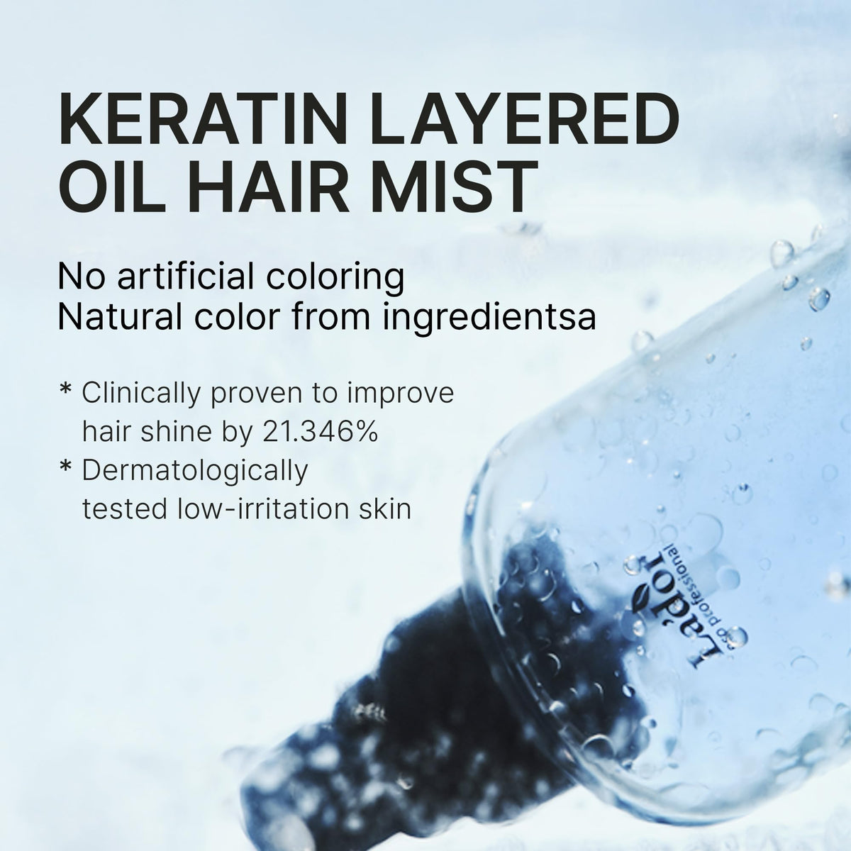 LA'DOR natural blue hue signals authentic haircare and colorless preference