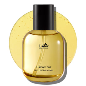LA'DOR Hair Perfume Oil bottle showing nourishing shine and light frizz control.