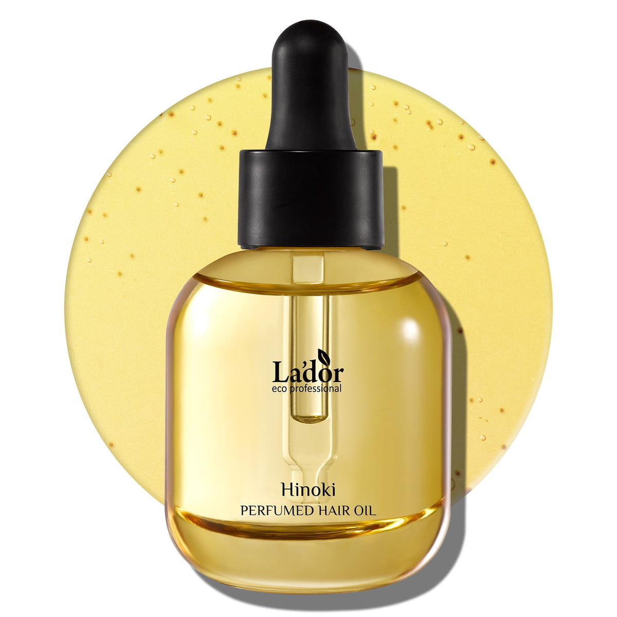 LA'DOR Hinoki hair perfume oil bottle pour for frizz control and glossy shine