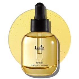 LA'DOR Hinoki hair perfume oil bottle pour for frizz control and glossy shine