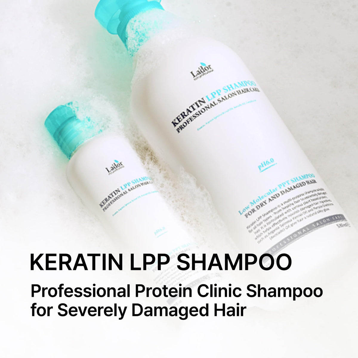 LA'DOR proteins close-up highlights protein-rich repair for damaged hair