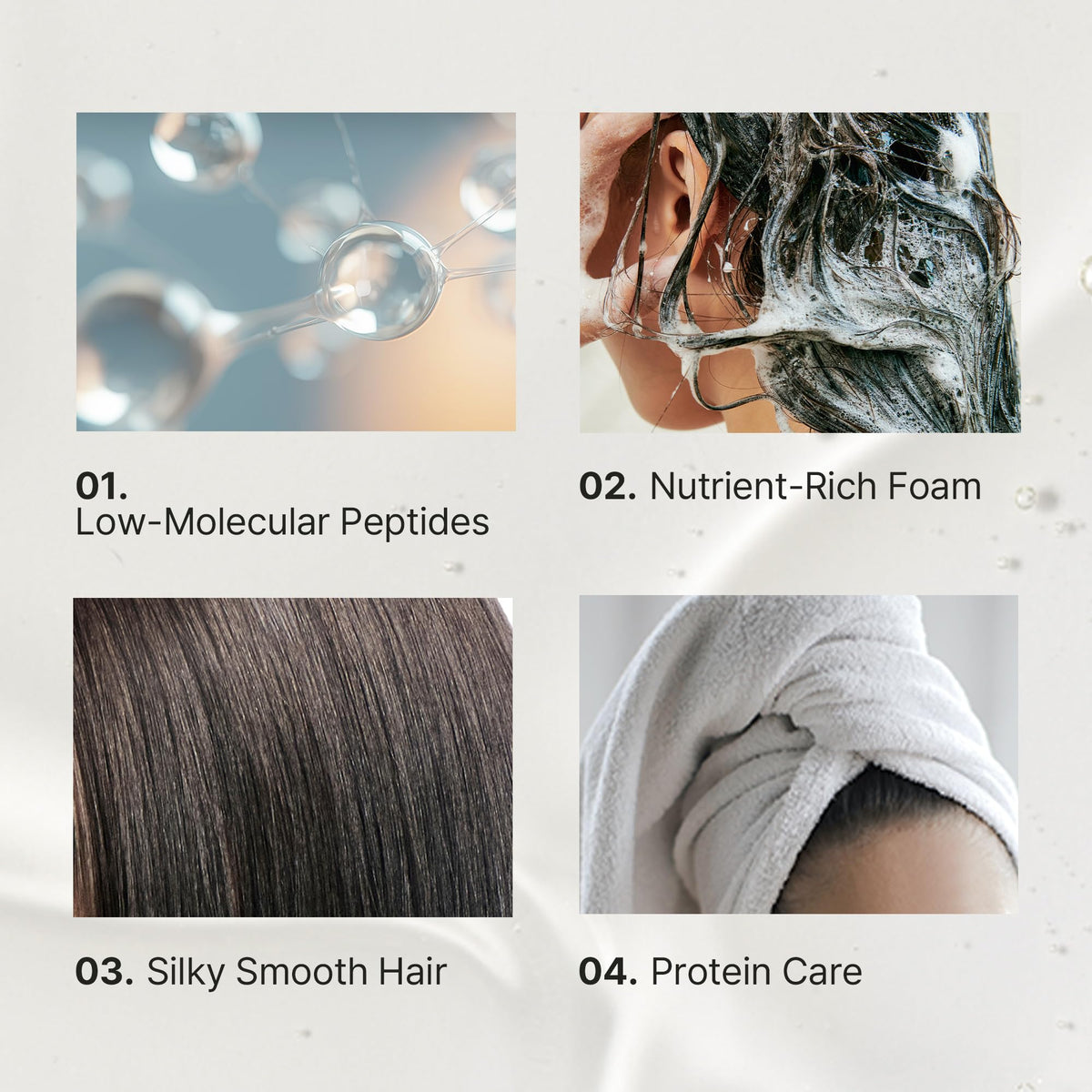 LA'DOR plant oils close-up underscores moisture and shine support