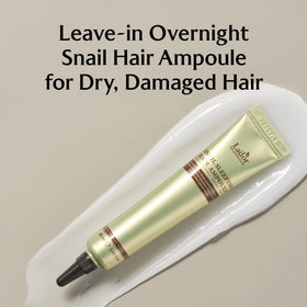 Close-up of snail filtrate indicating potent ingredients for hair health