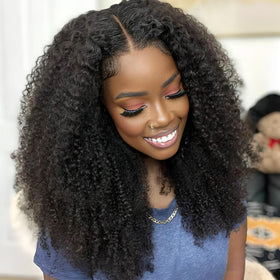 Ladoux 13x6 kinky curly wig with natural hairline and full 180% density.