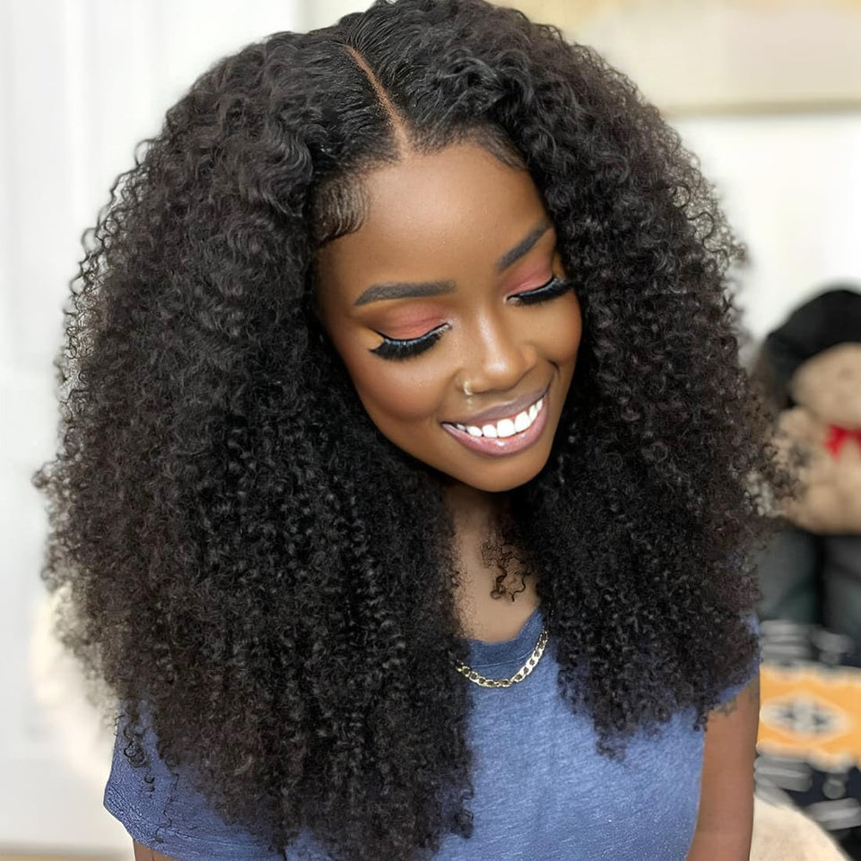Ladoux 13x6 kinky curly wig with natural hairline and full 180% density.