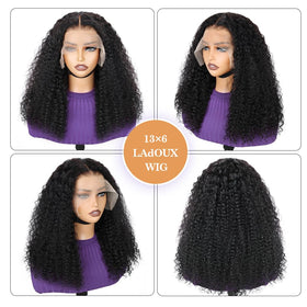 Ladoux 180% density kinky curly wig for natural volume all day.