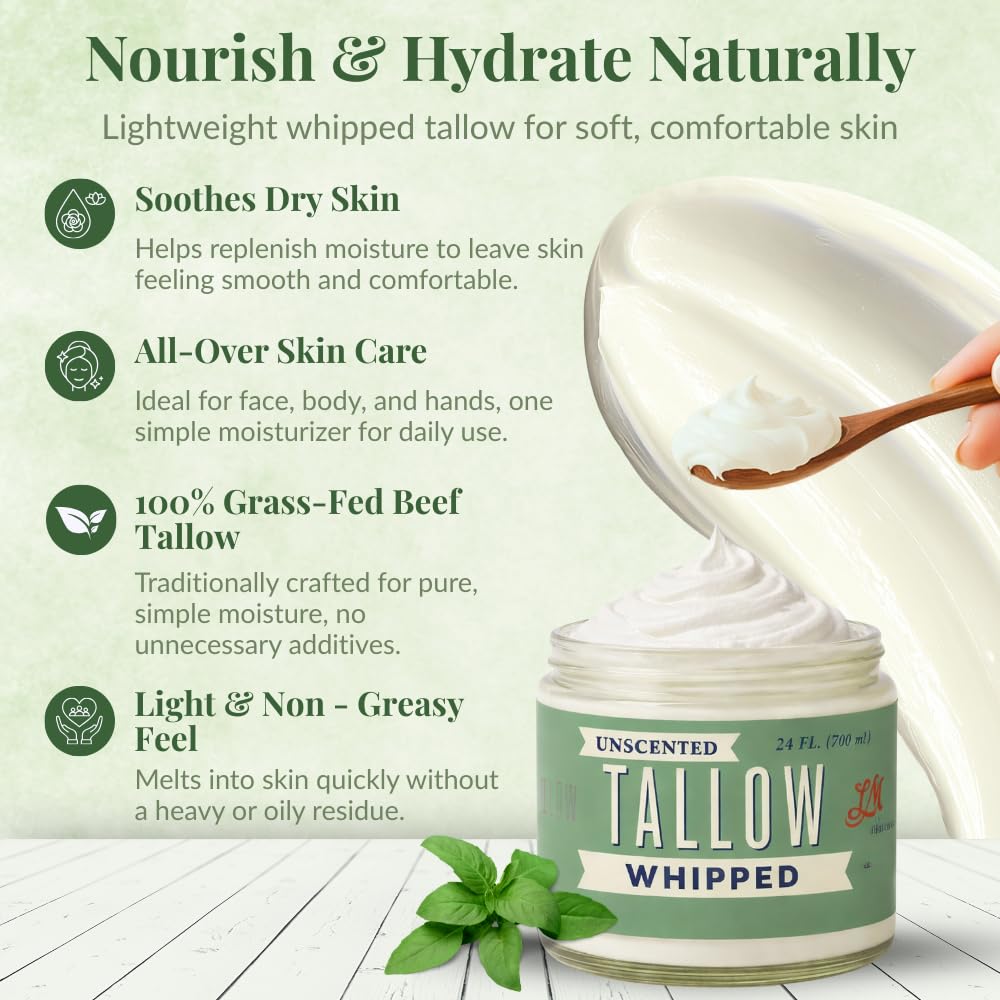 Lady May Tallow Whipped Tallow face and body hydration in one versatile moisturizer.