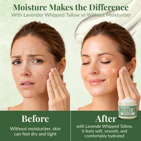 Lady May Tallow Whipped Tallow deep hydration for dry skin areas.