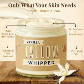 Creamy whipped texture of Lady May Tallow ready to melt into skin.